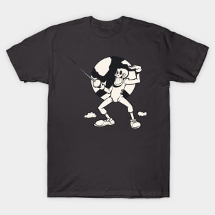 SportySkull - Fencing T-Shirt